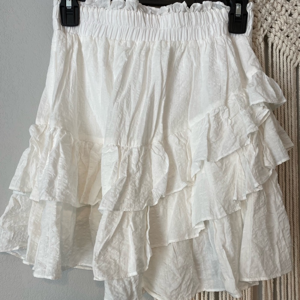 NWT, Size M, Cotton Blend Ruffle Mini Skort
